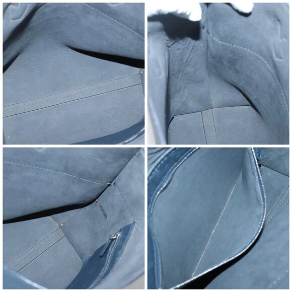 FENDI All In Shopping Tote Bag Leather Navy Auth 141928 - Picture 15 of 16